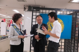 山陽新聞の記者の方の取材を受けました
